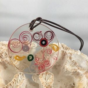 Resin and Quilling Art necklace